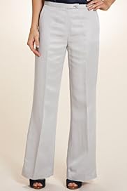 Per Una Speziale Flat Front Wide Leg Trousers with Linen