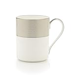 Mikasa Confetti Platinum 14-Ounce Mug, White