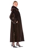 Review   / Mink Fur Coat - Mahogany Braided Collar and Cuff