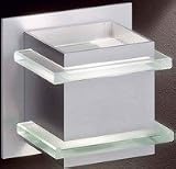 Honsel Leuchte Wandleuchte 1 flammig, Aluminium mattiert, inkl. Leuchtmittel
