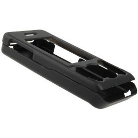 Black Hard Plastic Clip-on Rubber Coated Case for Sony Ericsson W580 / W580c / W580i by Eforcity