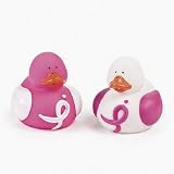 24 KOMEN for the Cure LOGO Pink Ribbon RUBBER DUCKS/2 DOZEN DUCKIES/Breast CANCER AWARENESS/Fund Raising/FAVORS/DUCKY