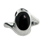 Eve's Addiction Sterling Silver Ring with Black Onyx