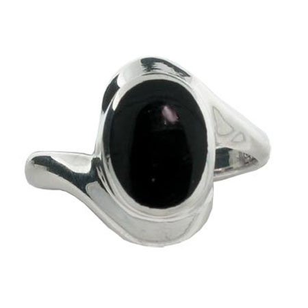 Eve's Addiction Sterling Silver Ring with Black Onyx