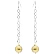Two Tone Sterling Silver Earrings