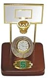 NCAA Michigan State Spartans Crystal Basketball Clock