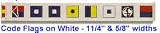 Nautical Pet Leashes, White, Code Flags