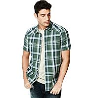 North Coast Pure Cotton Short Sleeve Checked Shirt