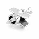 Chuvora Sterling Silver Airplane Bead Charm Fits Pandora Bracelet