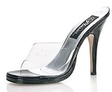 Honey-01 Clear Strap Open Toe Mule With Low Platform