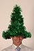Green Christmas Tinsel Tree Hat