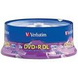 BRAND NEW VERBATIM HIGH QUALITY 96542 8.5 GB DUAL LAYER DVD+RS (30 CT SPINDLE)