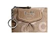 Coach 44439 Madison Signature Dotted Op Art Mini Skinny Coin Purse Khaki