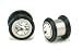 2 Gauge Plugs in Surgical Steel with LARGE Clear Gemstone