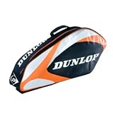 picture of Dunlop 6 Racket Thermo Bag Tennis Racket Holdall - Orange/Black