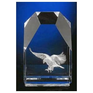Eagle in Large Mountain Peak Glass