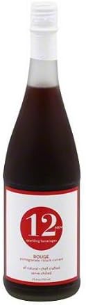 Rouge Pomegranate/Black Currant Sparkling Beverage, 25.4 fl oz, (Pack of 12)
