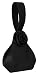 Satin Clutch Abendtasche, schwarz