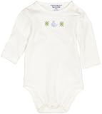 Hartstrings Baby-Boys Newborn Long Sleeve Bodysuit, Pearl, 0-3 Months