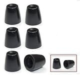 3 Pairs, Black - 'Squish Fit' Foam Earphone Cushions by Earphones Plus - Fits Most Earbud Style Earphones (see fit details below)