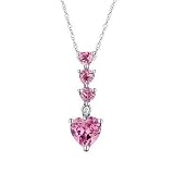 Created Pink Sapphire Pendant