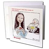 Londons Times Funny Panel Hollywood Cartoons - Brandy, Superstar, Pretty Good Drink Too - Greeting Cards-12 Greeting Cards with envelopes