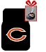 Set of 2 NFL Licensed Universal-Fit Molded Front Rubber Floor Mats and for limited time a bonus christmas helmet tree hang - Chicago Bears