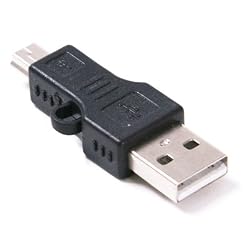 HDE &reg; USB 2.0 Type A Male to Mini 5-Pin Adapter
