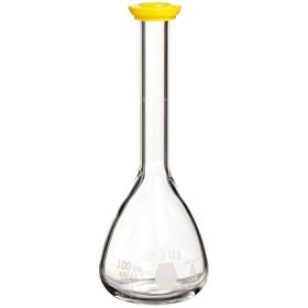 Kimble, Kimax, Class A Serialized and Certified Volumetric Flask With Snap Cap, 100ml (Pack of 1)