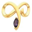 14K Yellow Gold Amethyst Pendant/Slide