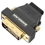 IOGEAR Gold-plated HDMI (F) to DVI-D Dual Link (M) Adapter (GHDMIFDVIM)
