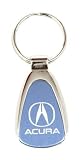 Acura Chrome/Blue Tear Drop Keychain with Engraving