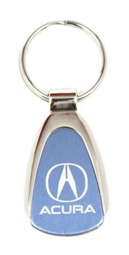 Acura Chrome/Blue Tear Drop Keychain with Engraving