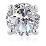 14kWhiteGoldRoundSingleDiamondStudEarring(1/8cttw,I-JColor,I1-I2Clarity)