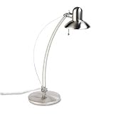 Catalina Lighting 12044118087 Axis Flexible Halogen Metal Desk Lamp, Adjustable Shade, 25 High, Steel Gray