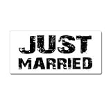 Just Married - Distressed - Window Bumper Sticker