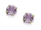 9ct Gold and Amethyst Stud Earrings