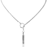 Sterling Flower Toggle Lariat Necklace 20