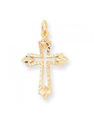 10k Yellow Gold Cross Charm - Religious Jewelry