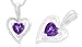 Heart Shape Amethyst Pendant Sterling Silver