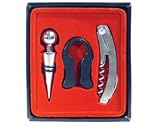 3 Piece Wine Gift Set - Stopper, Cutter & Corkscrew