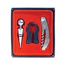 3 Piece Wine Gift Set - Stopper, Cutter and Corkscrew by Essentials