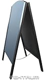 Tektrum Double-side Sidewalk A-frame Wood Black Sandwich Sign Board 24.25" X 42" for Shops Pubs