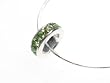 Sterling Silver Peridot Colored CZ August Birthstone Pendant with Snake Chain