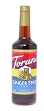 Torani Ginger Spice Syrup - Italian Syrup, 750 ml