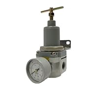 PneumaticPlus SAR4000T-N04BG Air Pressure Regulator T-Handle 1/2' NPT with Gauge & Bracket