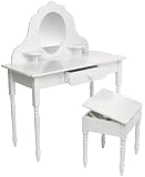 Product details for KidKraft Diva Table and Stool - White