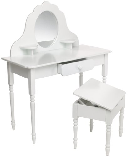 Toys: KidKraft Diva Table and Stool   White