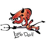 LITTLE DEVIL YOUTH T-SHIRT, FUNNY KIDS T-SHIRTS, X-SMALL , WHITE