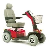 Legend XL 4-Wheel Scooter w/55 AH Batteries & Charger/Flat-Free 13 Tires/22 Seat - Color Candy Apple Red - Brown Vinyl Seat Coverings